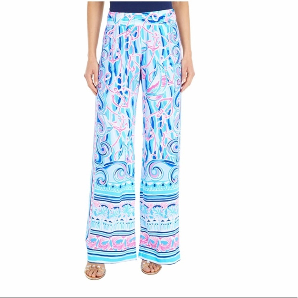 Lilly Pulitzer Bal Harbor Mid-Rise Palazzo Pant. Size XXSmall. NWT.